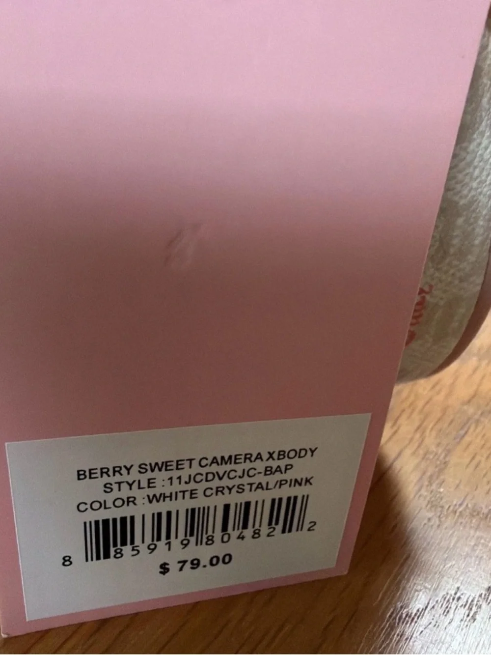 NWT Juicy Couture Berry Sweet Camera Bag Crossbody White Crystal Strawberry - Picture 8 of 8